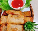 Hình bước làm 6 của món Lá gói chả giò bằng bột mì