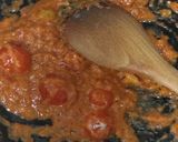 A picture of step 5 of Potato Gnocchi, basil cherry tomato sauce.