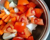 A picture of step 1 of Vegetable soup.