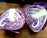 A picture of step 1 of Purple cabbage, apple summer salad.