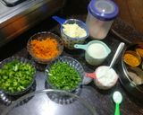 A picture of step 1 of Savoury Waffles Pudla Waffles.