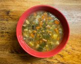 A picture of step 4 of Seasonal soup, early April edition.