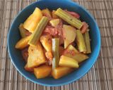 A picture of step 4 of Drumstick Potato Curry 😋.