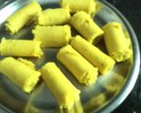 A picture of step 4 of Raw Mango Oats Khandvi.