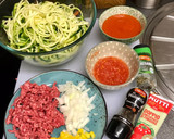Foto del paso 1 de la receta: Tallarines de calabacín con boloñesa de ternera a mi manera 🌶🍅🧄🌶