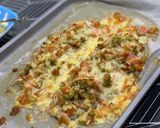 A picture of step 4 of White Fish Fillet with Salsa and Cheese.
