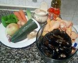 Foto del paso 1 de la receta: Pollo con mejillones