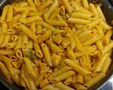 A picture of step 6 of Pink pasta.