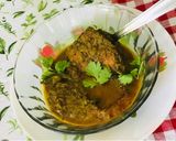 A picture of step 7 of Radhuni Katla/Rui or Bengal Carpe in the Wild Celery Seeds Curry.