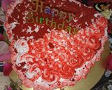 हार्ट शेप रेड वेलवेट केक (heart shape Red velvet cake recepie in hindi) रेसिपी चरण 15 फोटो
