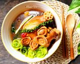Hình bước làm 2 của món Canh gà và bào ngư tiềm