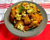 A picture of step 4 of Leftover Bread Upma with Scrambled eggs 🍳.