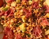 Foto del paso 3 de la receta: Ensalada de lentejas con melocotón y jamón serrano