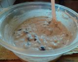 A picture of step 5 of Cranberry Blueberry Waffles with Chocolate Sauce.