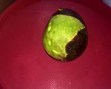 A picture of step 2 of Avocado shake and cubes.