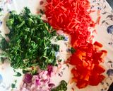 A picture of step 1 of Oats methi chila.