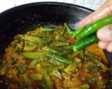 A picture of step 10 of Bhindi Masala.