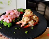 影音食譜 低卡 簡易 鮮貝蝦捲 蒸氣烘烤爐 母親節料理的食譜步驟6照片