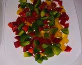 A picture of step 2 of Stir fried basmati rice and sweet and sour fish fillet.