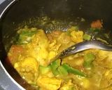 A picture of step 2 of Capsicum Chicken Curry.