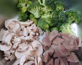 Foto langkah ke 1 dari resep Tumis jamur kancing brokoli saus tiram.