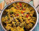 A picture of step 4 of Khagina (Pakistani breakfast):.