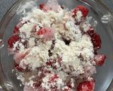 A picture of step 3 of Raspberry brownies.