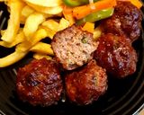 A picture of step 5 of Baked Meatballs.
