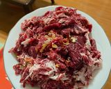 Hình bước làm 1 của món Lẩu bò nhúng mẻ