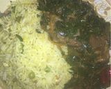 A picture of step 1 of Cool rice moringa sauce.