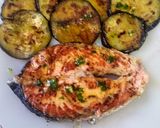 Foto del paso 3 de la receta: Salmón a la plancha con aderezo y berenjenas