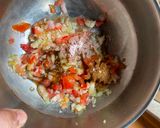 A picture of step 2 of Bhel puri.