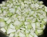 A picture of step 1 of Dal Lauki.