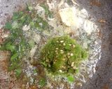 A picture of step 2 of Dudhi Pithle.
