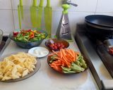 Foto del paso 1 de la receta: Wok de verduras y carne con fideos