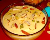 A picture of step 4 of Aamrakhand or Mango shrikhand.
