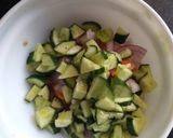 A picture of step 1 of Kachumbar.