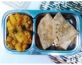 சப்பாத்தி சோயா சங்ஸ் உருளைக்கிழங்கு கறி(Chappathi Soya Chunks Potato Curry recipe in tamil) ரெசிபி ஸ்டேப் 9 புகைப்படம்
