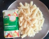 A picture of step 1 of MAYONNAISE PASTA 🍝.