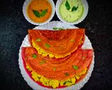 A picture of step 7 of Beetroot Dosa Platter.