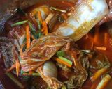 Gambar langkah 6 resipi Rolled Kimchi.
