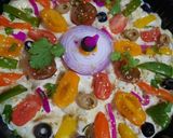 A picture of step 7 of Floral Mosaic Focaccia.