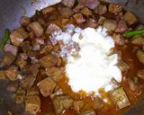 A picture of step 3 of Tikka kaleji (beef).