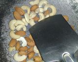 A picture of step 1 of Coconut laddu with dry fruits.