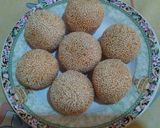 Foto langkah ke 8 dari resep Onde Wijen kacang ijo/maco. No Kempes - Isi enak bingitz 😂 (ada step pembuatan).