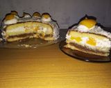 Foto del paso 7 de la receta: Torta de dulce de leche, crema y duraznos