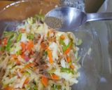 A picture of step 2 of Veg shawarma famous in middle east country.