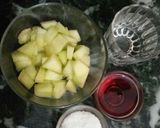A picture of step 1 of Frozen Muskmelon Pepsicles in RoohAfza.