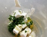 Foto del paso 8 de la receta: Boniatos rellenos de edamame con salsa de queso feta
