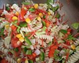 A picture of step 3 of Creamy Vegetable Pasta Salad.